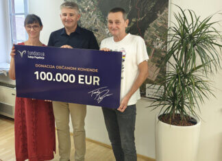 Fundacija Tadeja Pogačarja občanom Občine Komenda namenila več kot 100.000 eur