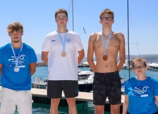 Calcitov plavalec Nejc Maher do brona na 116. plavalnem maratonu Šilo – Crikvenica