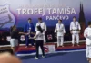 Mladi judoisti Judo kluba Ippon Kamnik na Pokalu Tamiša v Beogradu