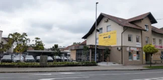 Vizualni kaos v centru Domžal: Nekdanji park pod kostanji postal prodajalna rabljenih vozil
